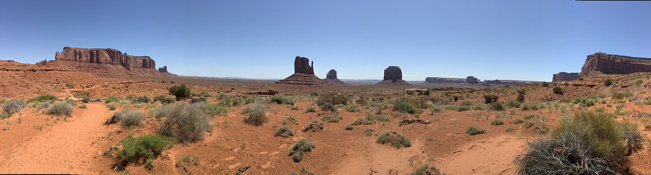 Panoramic view of the beautiful landscape of Sedona in Arizona