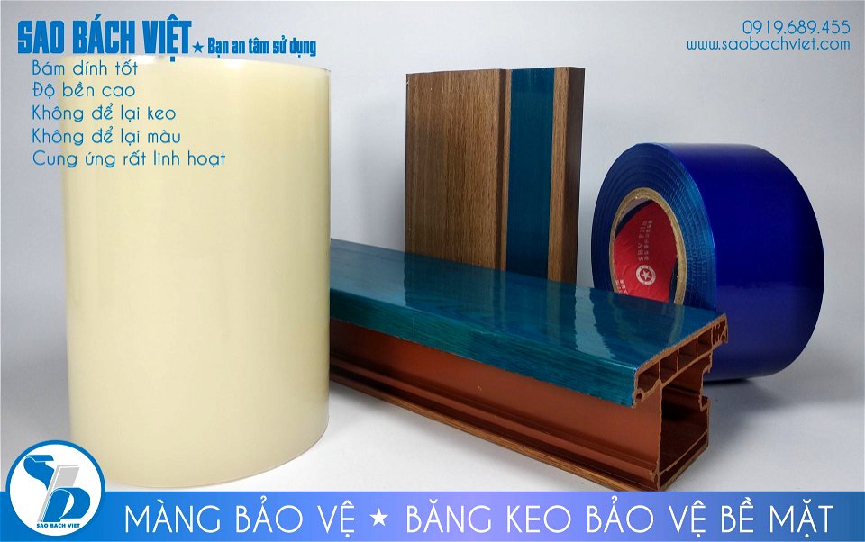màng bảo vệ - băng keo bảo vệ bề mặt NHỰA - Sao Bách Việt 13