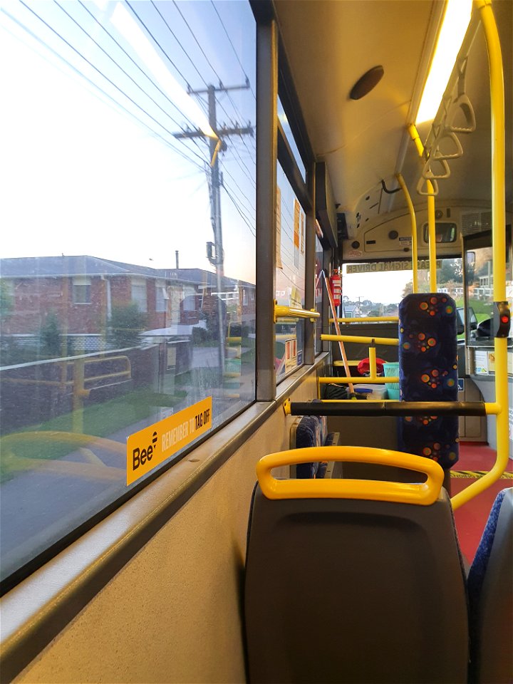 Inside a Citylink bus in Ngāmotu New Plymouth, showing accessible seating for wheelchair users