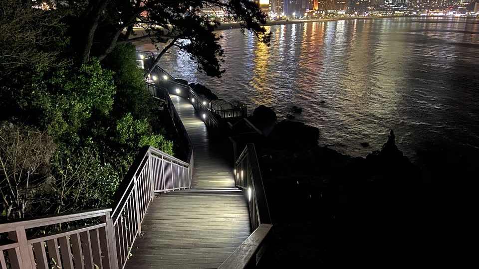 Nightscape Haeundae Beach in Busan South Korea