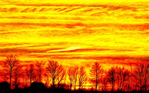 Sunset Drawing By Image Editors photo