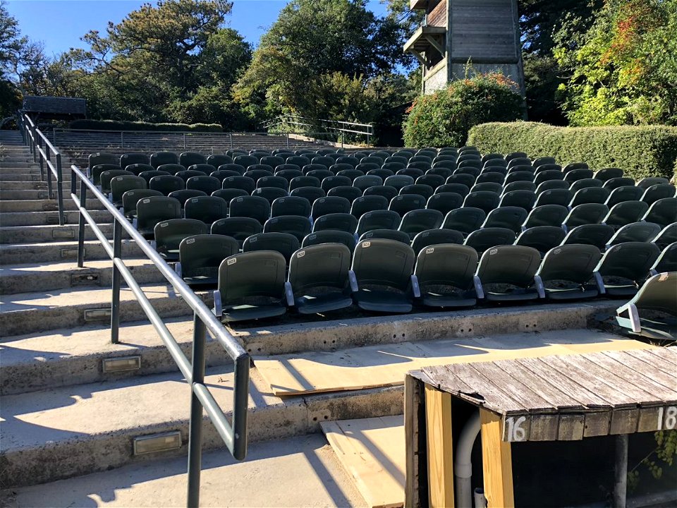 Waterside Theatre seat removal project 11-14-2021