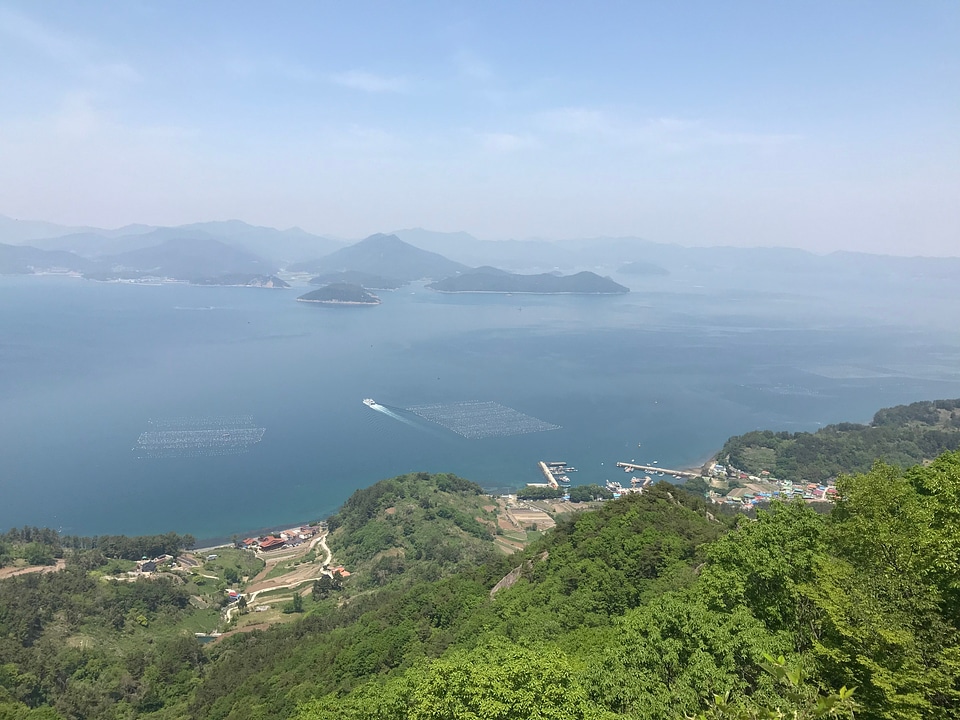 aerial view Saryangdo Tongyeong Island South Korea