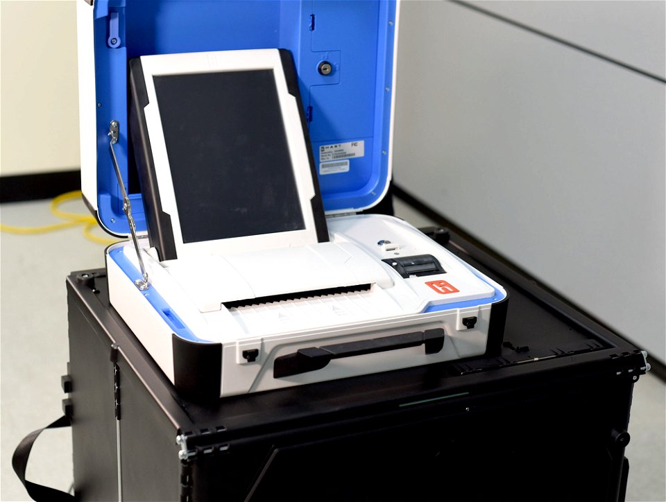 Scanner on ballot box