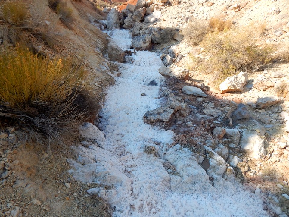 Halite in Dry Wash (Twist Canyon, near Salina, Utah, USA)