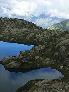 Brevent lake in Chamonix Mont Blanc in France