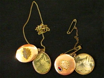 Sweetheart necklace & 2/10 Regiment Sweetheart brooch pin