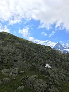Landscape of the Mont Blanc massif and Chamonix photo