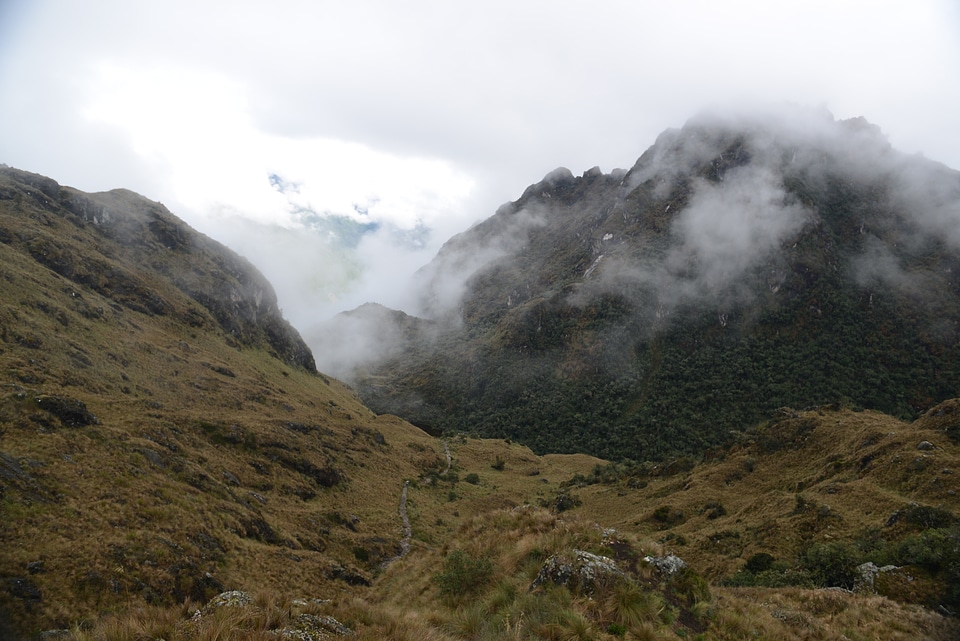 Inca trail to Machu Picchu, Cusco, Peru photo