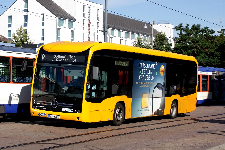 HEAG mobilo, Darmstadt (HE) - Wagen 334 - DA-BH 334E - Mercedes-Benz O 530 eCitaro (2021) - Darmstadt, 02.09.2022