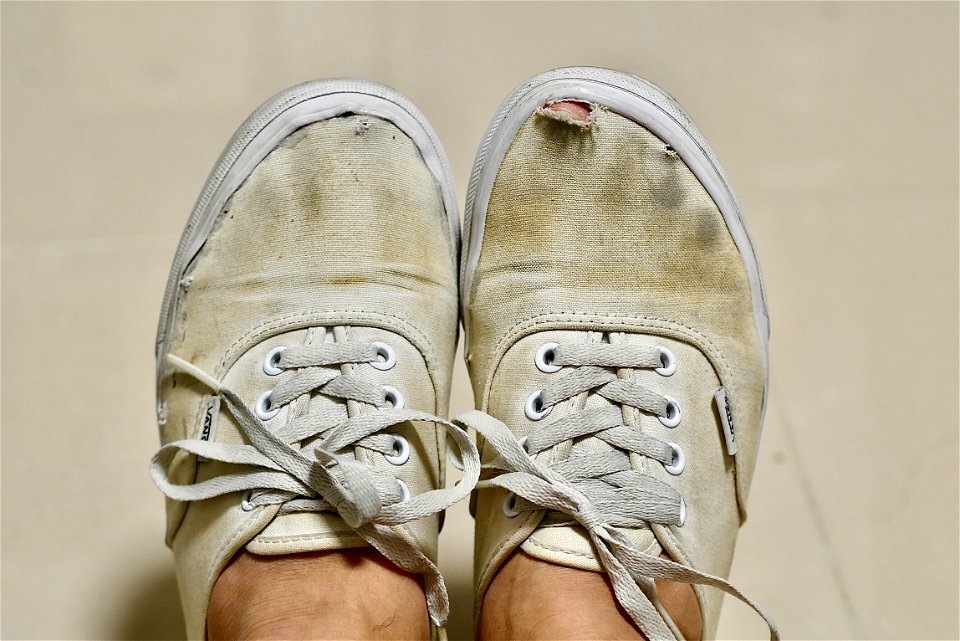 Hard work White Vans