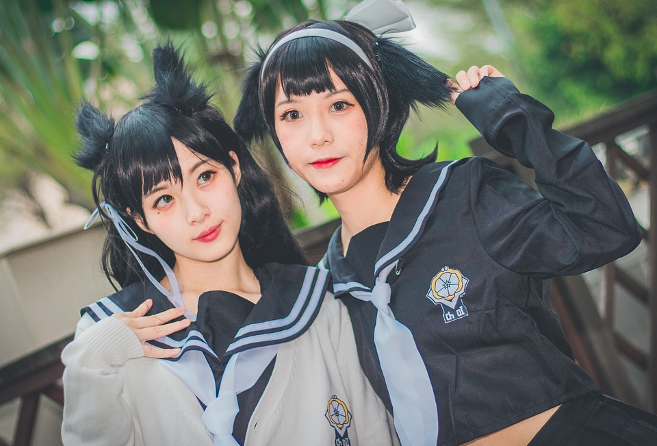 Japan anime cosplay girl portrait