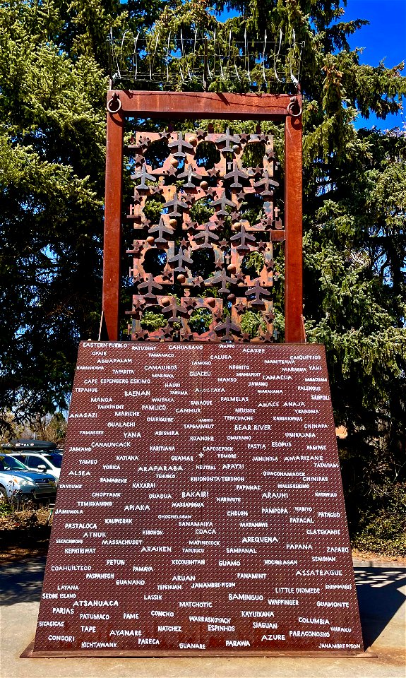 "Gate/Negate" (2000) by artist Bob Haozous