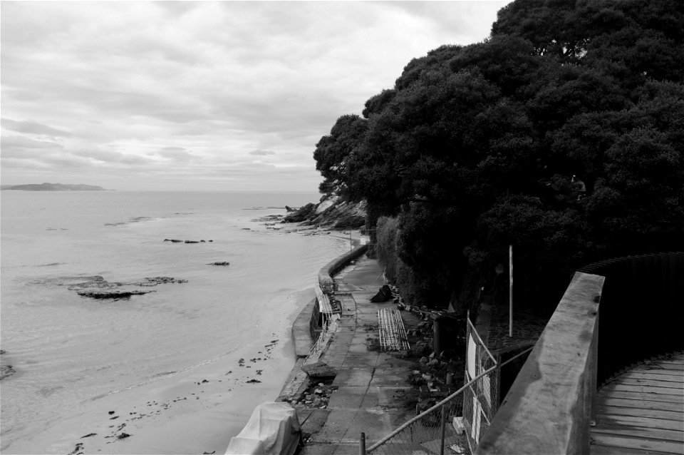 After Storm, beach track in need of repair.