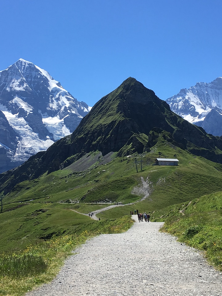Famous Eiger, Monch and Jungfrau mountains