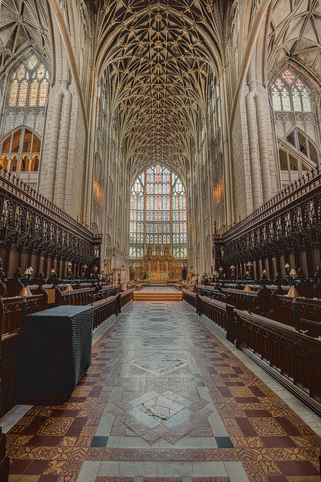 Interior of the cloister of Cathedral Church of St Peter photo