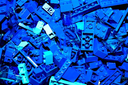 Blue Lego bricks DSC_2125 photo