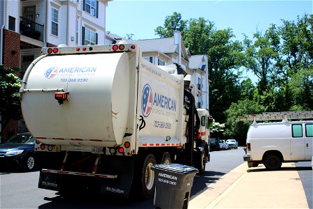 ADS truck 452 collecting trash