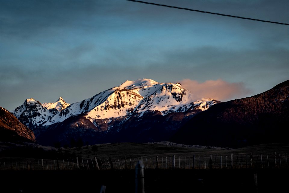 Montaña de amanecida