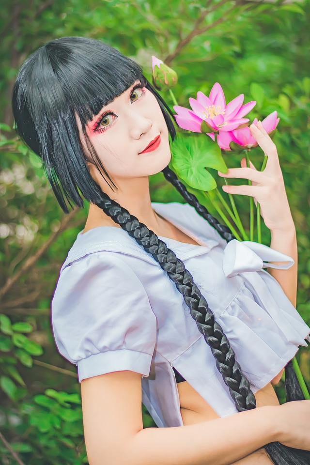 japanese style lolita maid cosplay cute girl