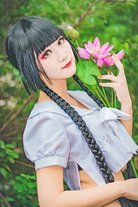 japanese style lolita maid cosplay cute girl