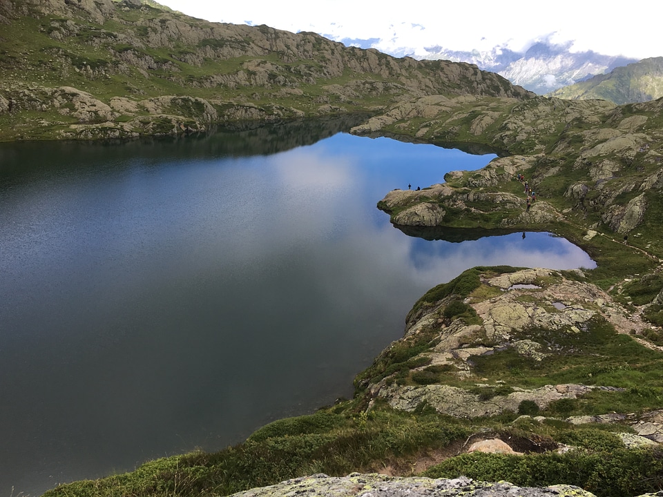 Brevent lake in Chamonix Mont Blanc in France photo