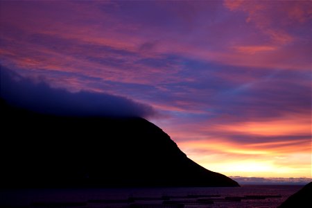 Sunset in Viðareiði, Faroe Islands