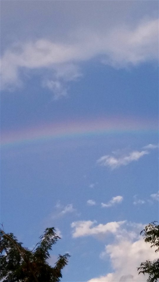 Cloudy sky 4 (+ rainbow)