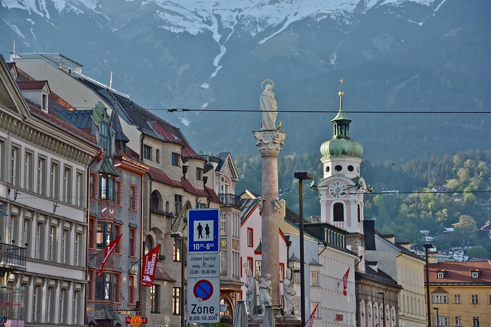 Evening scene in Innsbruck, Austria