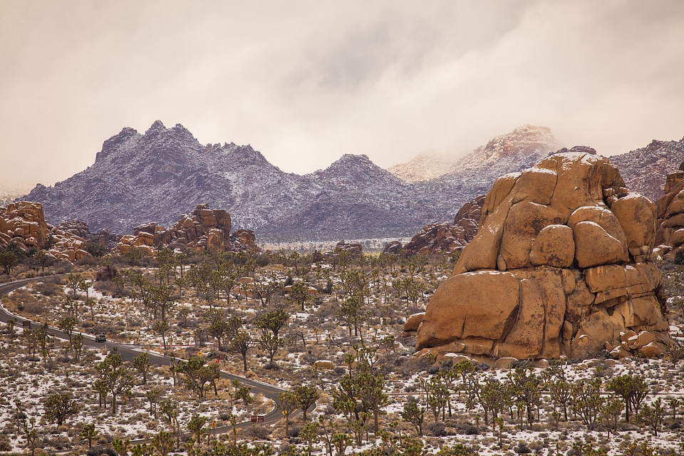 Snow at Intersection Rock