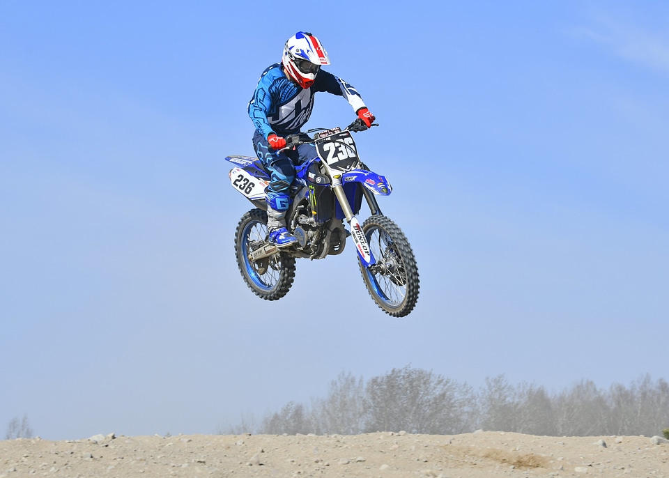 motocross bike in a race