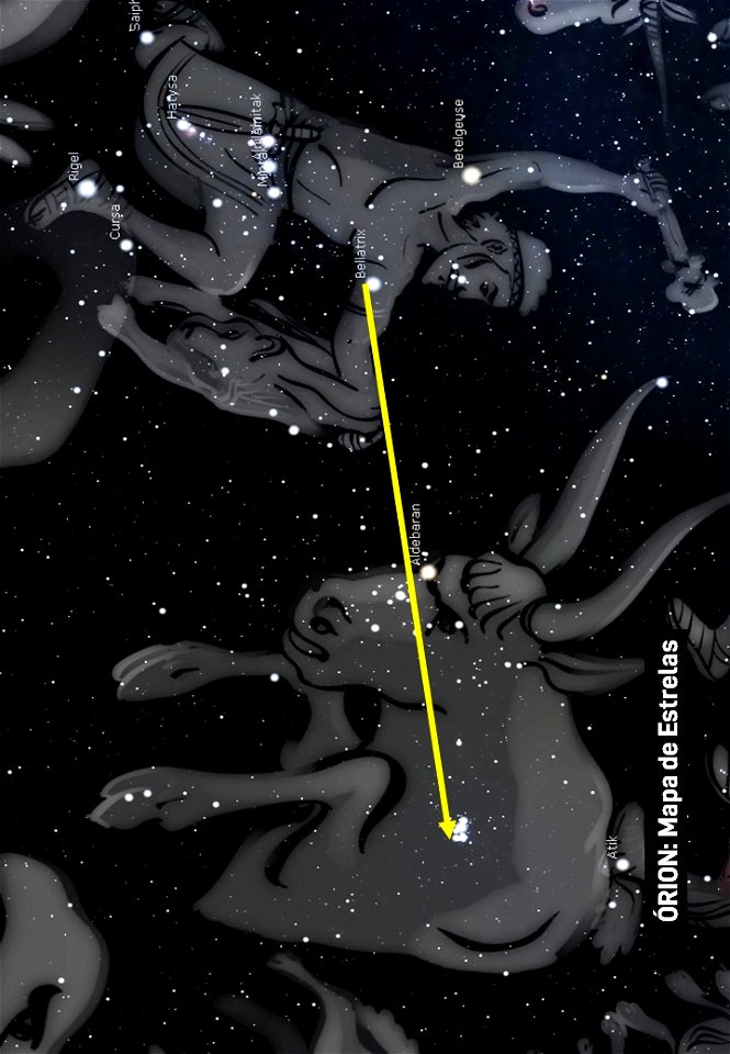 Órion: Mapa de Estrelas