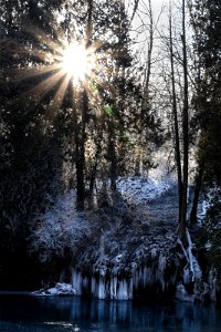 Frozen waterfall at John Bryan State Park