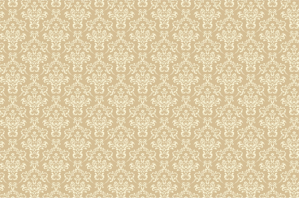 Damask Pattern Background Brown