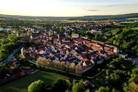 Luftaufnahme der Altstadt von Seßlach photo