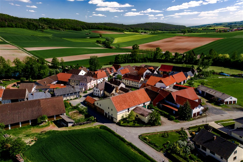 Luftaufnahme von Pülsdorf bei Lahm