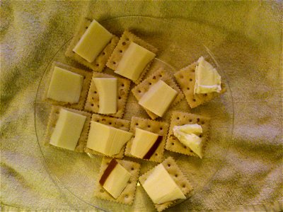 Cheese and crackers photo