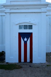 Punta Tuna Lighthouse Painted Door Tall photo