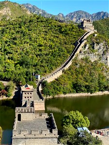 Great wall of China portrait photo