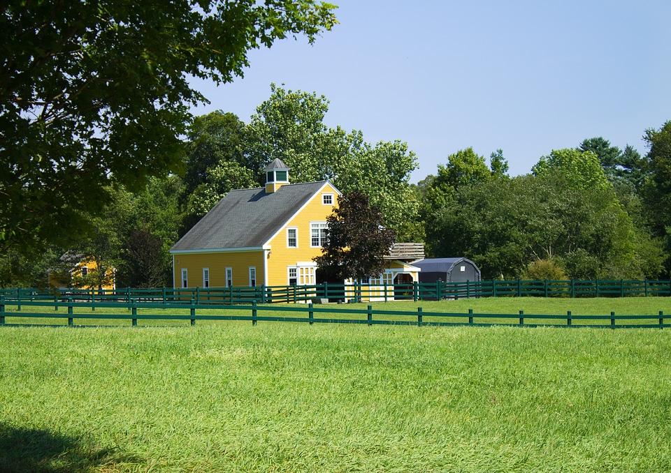 Rustic landscape house