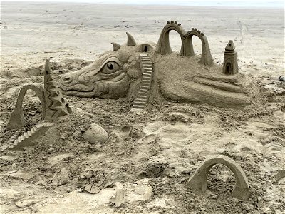 Dragon Sand Sculpture photo