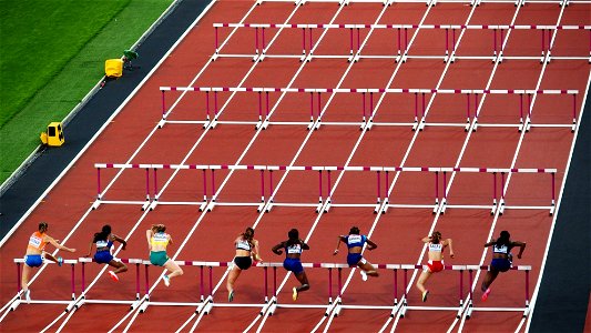 Départ finale 100m haies