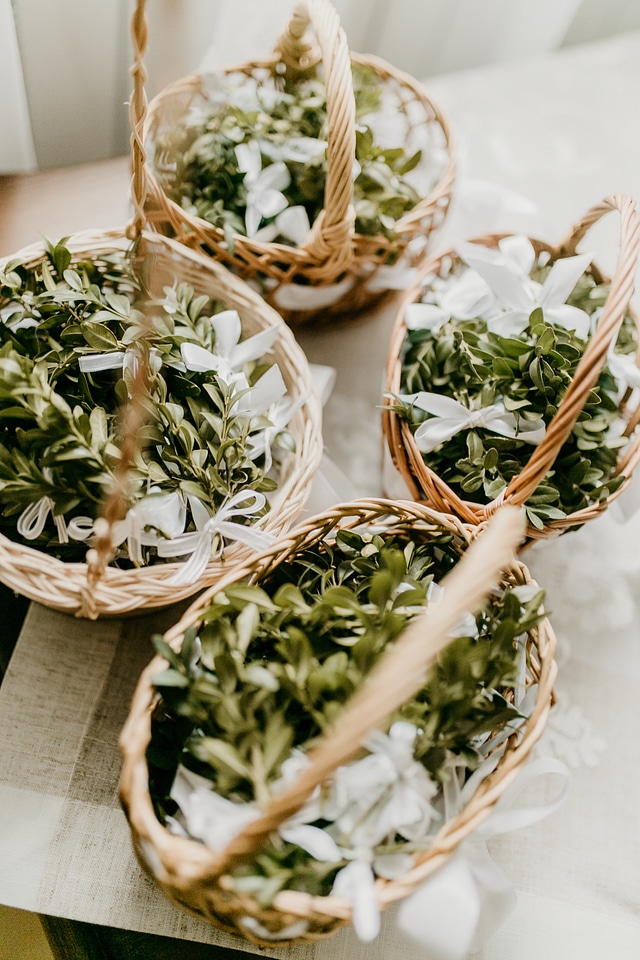beautiful bouquet of bright wildflowers in basket