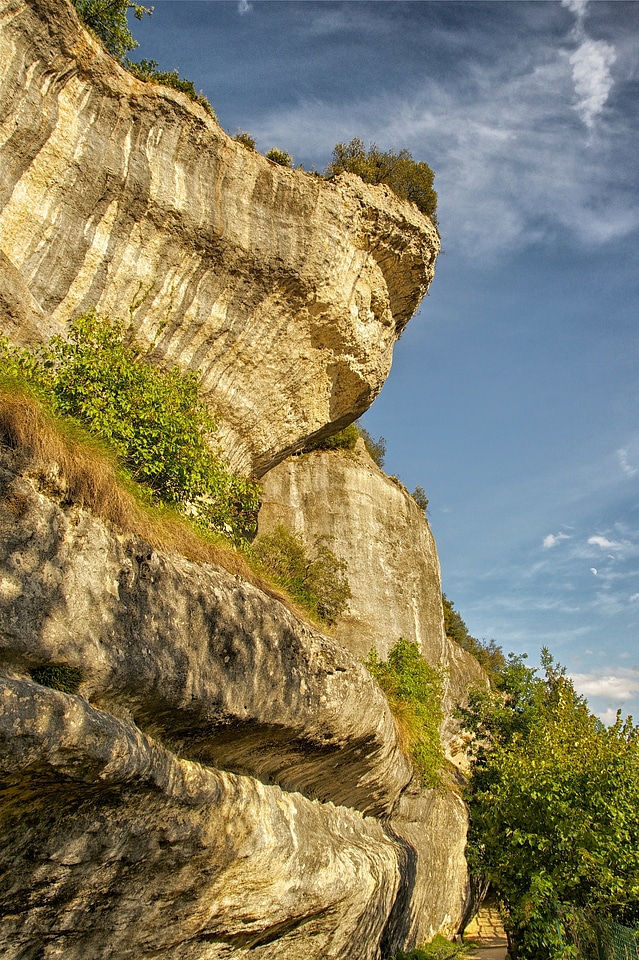 France Mountain Cliff Sky Clouds Trees Plants