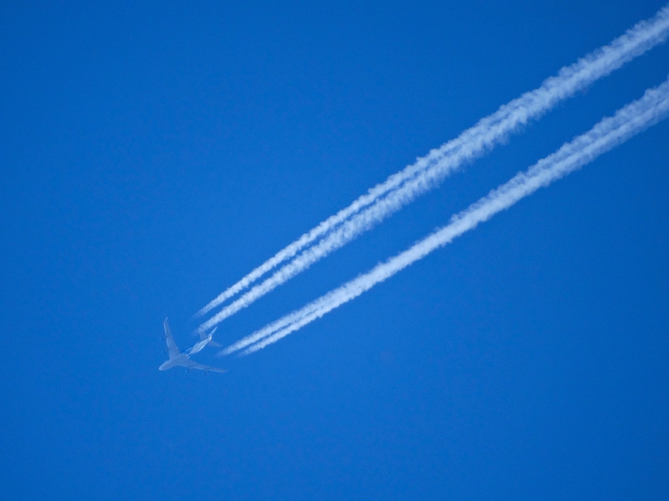 Aircraft flight tracks airline travel photo