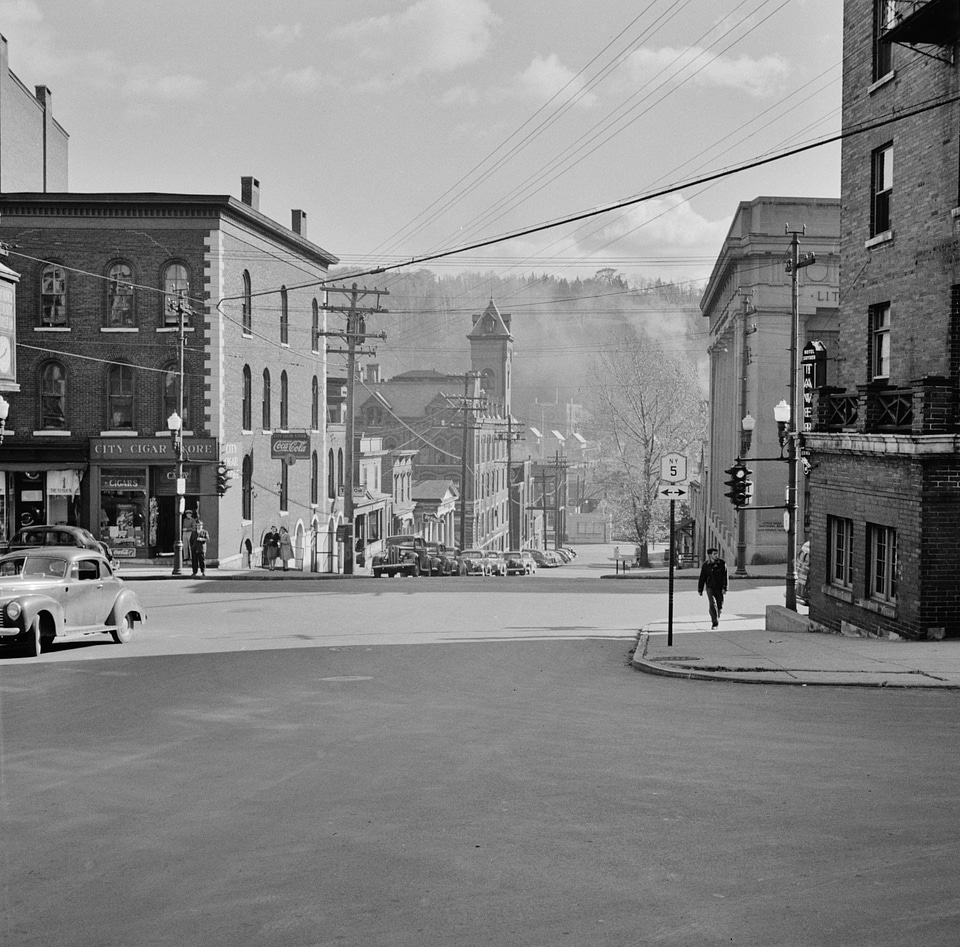Looking toward the river in Little Falls, New York