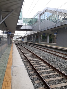 The platform of Jinyoung metro station photo