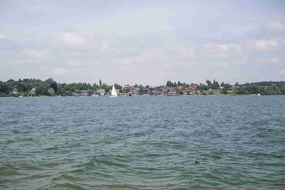 famous chiemsee lake in bavaria - germany