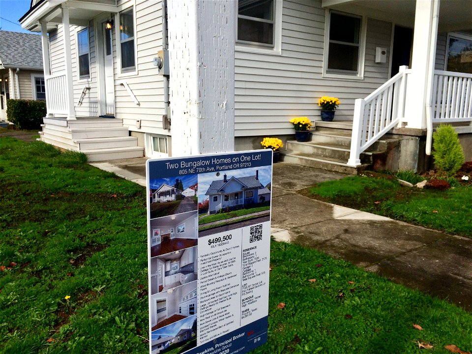 White Duplex NE Portland With Sale Price