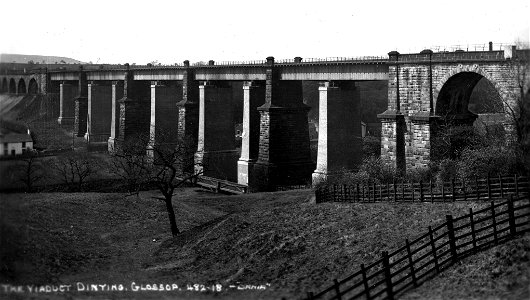 dinting viaduct newly strengthend c1920 hi-res photo